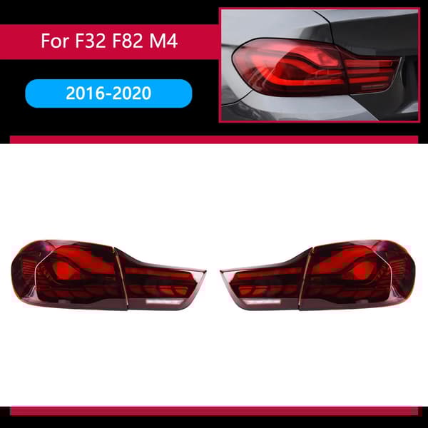 BMW F32 Baglygter, Fuldt LED Design, Dynamisk Signal Funktion,Rød