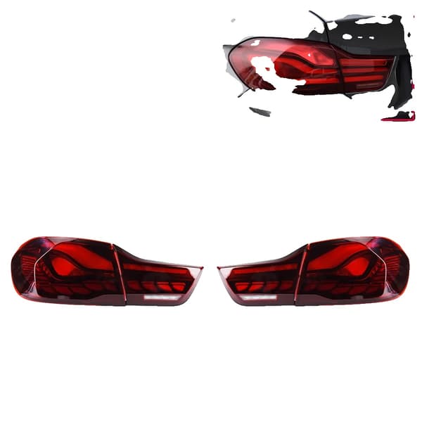 BMW F32 Baglygter, Fuldt LED Design, Dynamisk Signal Funktion,Rød