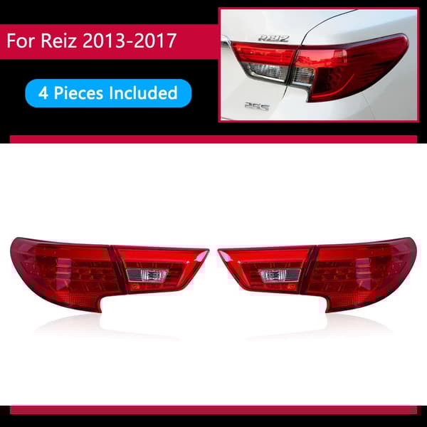 LED Bakljus för Toyota Mark X Reiz, 12V, Hållbar Design,2013-2017 Röd
