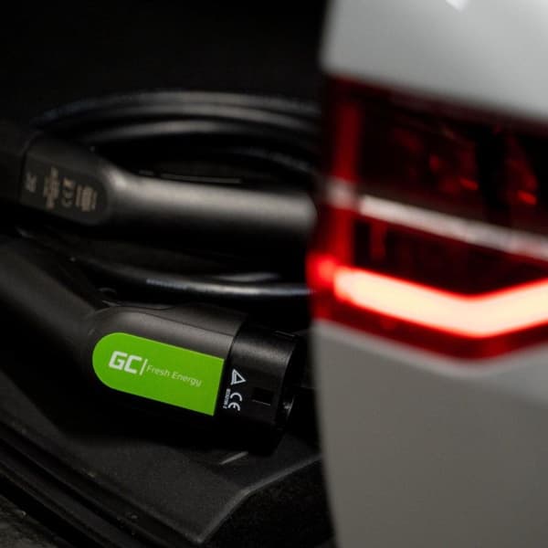 EV Type 2 7,2kW 5m kabel til opladning af Tesla Model 3/S/X, Leaf, i3, ID.3, e-208, e-Up!, Citigo iV, Kona.