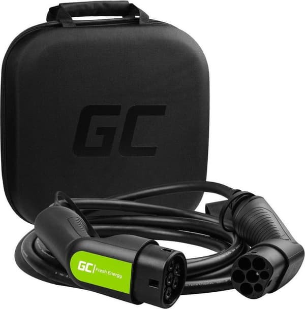 EV Type 2 7,2kW 5m kabel til opladning af Tesla Model 3/S/X, Leaf, i3, ID.3, e-208, e-Up!, Citigo iV, Kona.