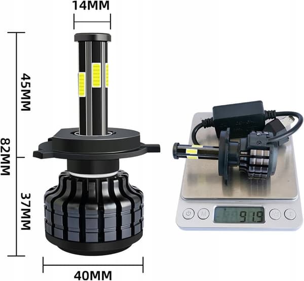 H7 LED-pærer til biler, lastbiler, 2 stk. 58W Canbus 6500K, hvide