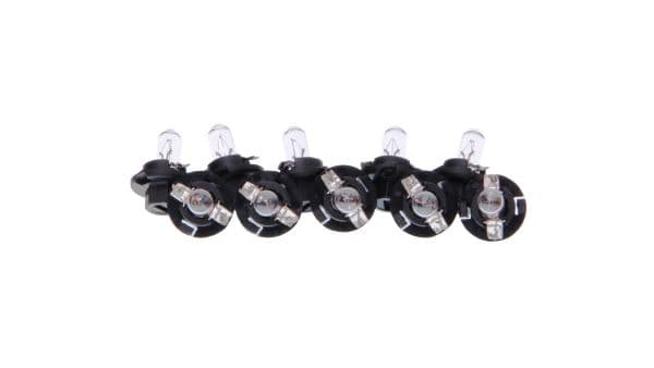 MAXGEAR BAX-GLODPLATA 12V/1,2W 8,4D SVART (MED PLASTBAS) 10 ST