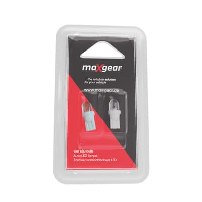 MAXGEAR LED-PÆRE W5W 12V/5W (HELGLAS) HVID BLISTER 2 STK! !!!LED!!!!!