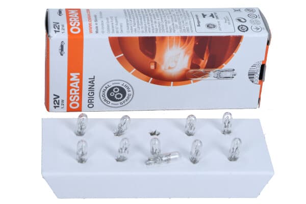 OSRAM Glödlampa PBT5 W1,2W W2X4,6D 12V Original 12V 10 st.