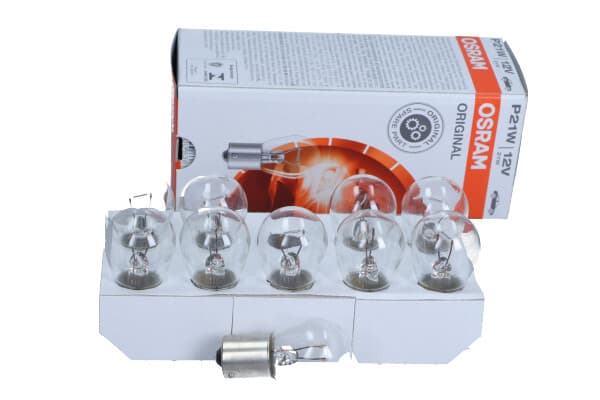 OSRAM Glödlampa P21W 12V/21W (Blinkljus/Stopplampa) Original 12V 10 st.