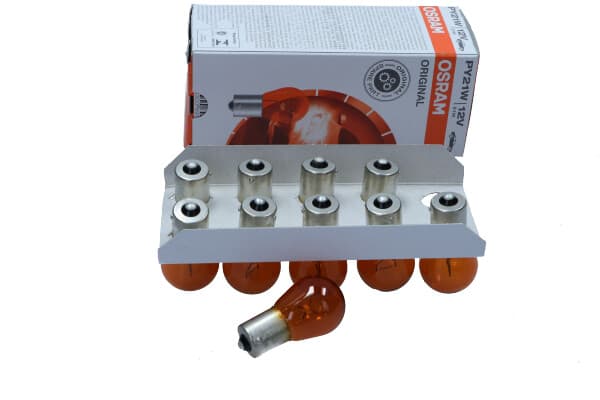 OSRAM PÆRE PY21W 12V/21W (ORANGE) ORIGINAL 12V 10 STK.