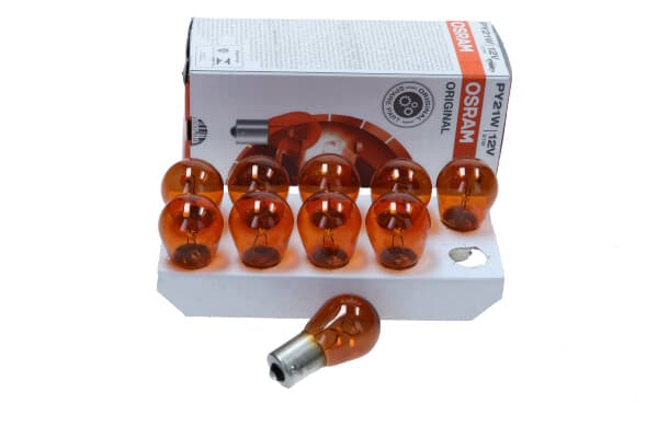 OSRAM PÆRE PY21W 12V/21W (ORANGE) ORIGINAL 12V 10 STK.