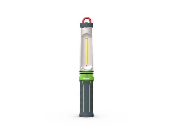 Batteridrevet værkstedslampeserie, Xperion, lyskilde COB LED, lysstrøm 150/300 lm, effekt: 3,3 W, batterikapacitet: 2200 mAh, Li-Ion, IK07/IP54, USB t Grøn, Grå