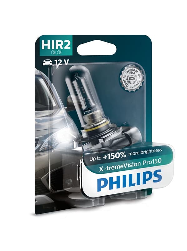 Pære (blisterpakning 1 stk.) HIR2 12V 55W PX22D X-tremeVision Pro150, hvid 3350K