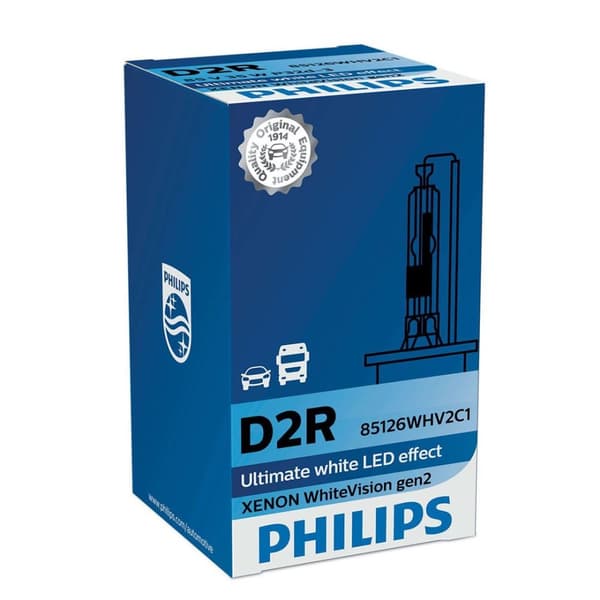 Glödlampa (kartong 1 st.) D2R 85V 35W P32D-3 WhiteVision gen2, vit 5000K