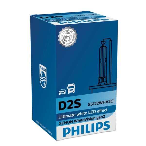 Pære (æske 1 stk.) D2S 85V 35W P32D-2 WhiteVision gen2, hvid 5000K