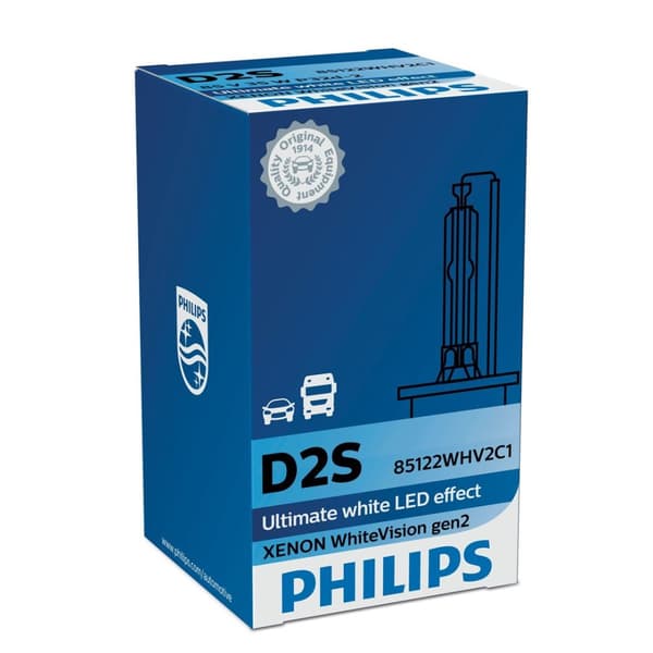 Pære (æske 1 stk.) D2S 85V 35W P32D-2 WhiteVision gen2, hvid 5000K