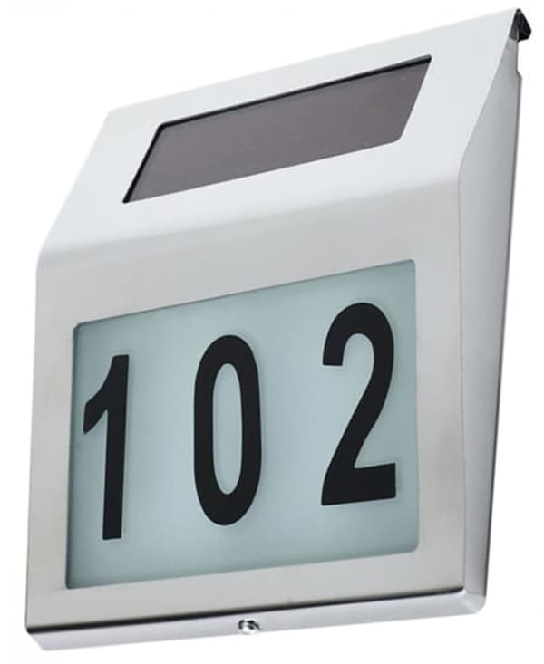 Solcellelampe med LED husnummer Maclean MCE172