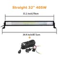 Miniatyrbillede 2 af 2: LED lysbjælke, kombinationsstråle, 12V 24V,32inch 405w ledning kit