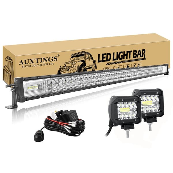 LED Ljuslist, Justerbar, Vattentålig Design,7D 50in 648W Tråd
