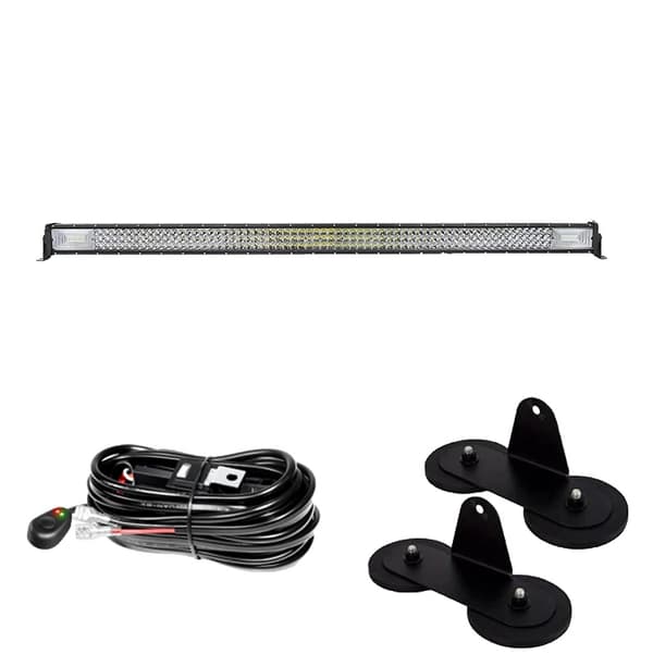 LED-ljusramp, 7D-teknik, magnetisk monteringsfäste,52tum 675w tråd