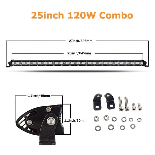 LED Lygtebar, 32 tommer & 38 tommer muligheder, kombineret lysstråle, 150W & 180W effekt,25inch Combo Stråle