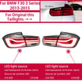 Miniatyrbillede 2 af 2: BMW F30 F35 Baglygtesamling, Rød LED-belysning, Dynamisk Signallys,Hvid