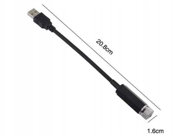 USB LED-AUTOPROKTORI TÄHDET SININEN
