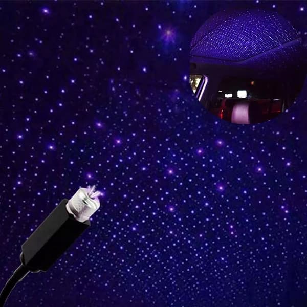 USB LED-AUTOPROKTORI TÄHDET SININEN