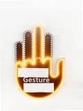 Miniatyrbild 8 av 11: LED-hand för BIL Handgester Signal Hälsning Långfinger