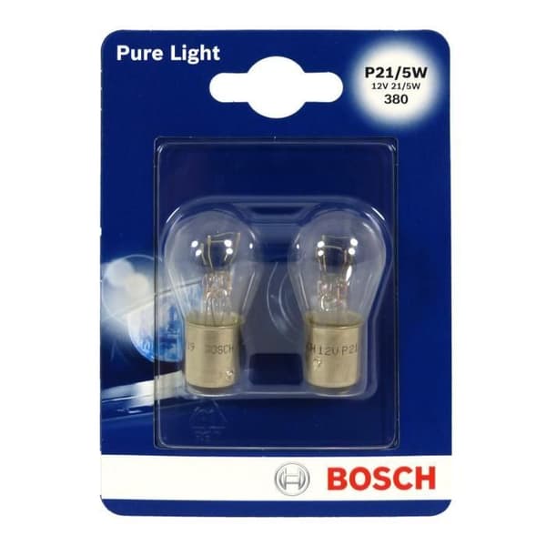 BOSCH Glödlampa Pure Light 2 P21 / 5W 12V 21 / 5W