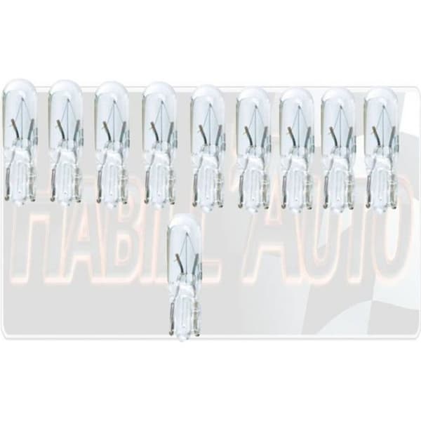 10 wedge glödlampor 12V 1,2W T5 B2x4,6D