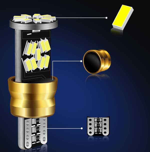 LED-LAMPOR W5W T10 PARKERINGS-CANBUS 360° KRAFTFULLA