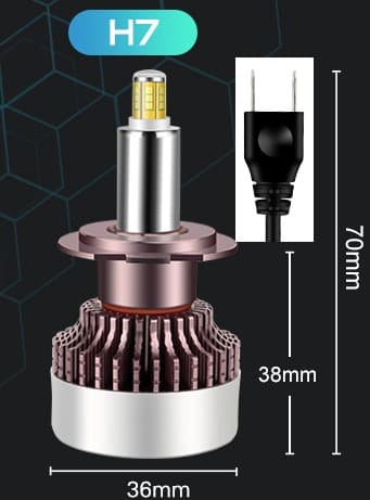 XSTORM LED-PÆRER H7 160W 360° 25000LM KRAFTIG DÅSE