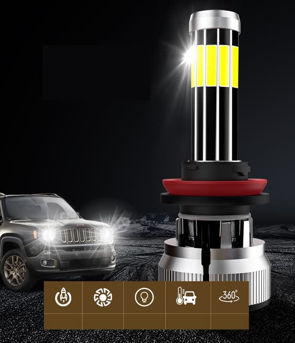 LED-PÆRER H7 X10 120W 360° 20000LM KRAFTIG CANBUS