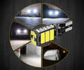 Miniatyrbillede 8 af 11: LED-pære W16W T15 CANBUS OMVENDT 45 LED SMD