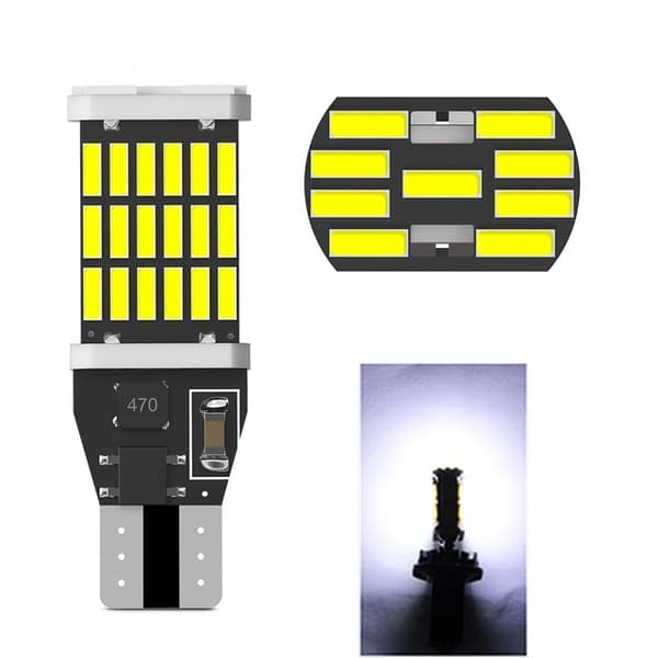 LED-pære W16W T15 CANBUS OMVENDT 45 LED SMD