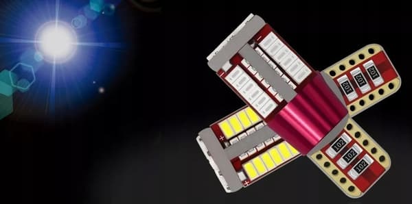 LED-LAMPA W5W T10 PARKERINGSLJUS 57 LED CANBUS 360°