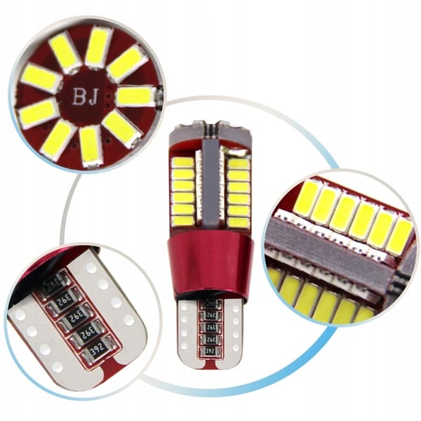 LED-LAMPA W5W T10 PARKERINGSLJUS 57 LED CANBUS 360°