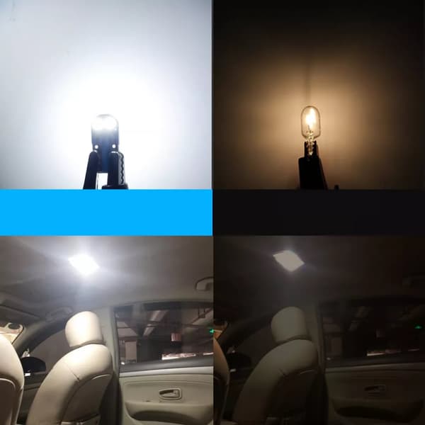 10x LED-pærer W5W T10 parkeringslygter kraftfulde 4 SMD3030