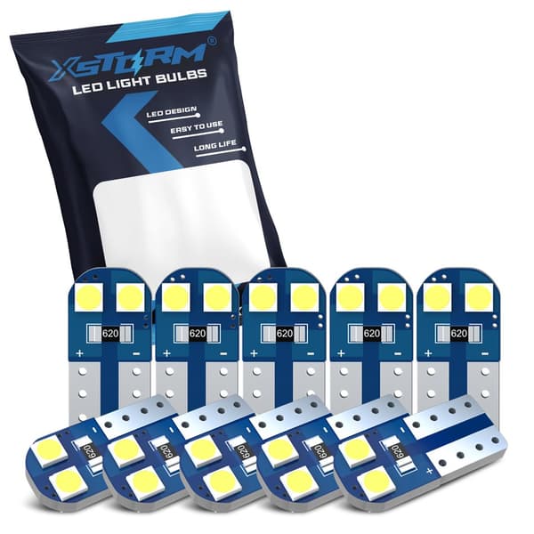 10x LED-pærer W5W T10 parkeringslygter kraftfulde 4 SMD3030