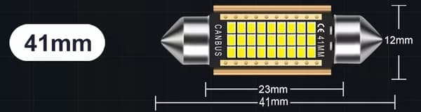 LED-RÖRGLOPP 41MM 42MM C3W C5W XSTORM CANBUS