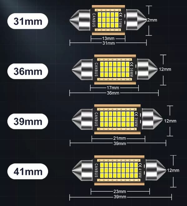 LED-RÖRGLOPP 31MM C3W C5W XSTORM 21SMD CANBUS