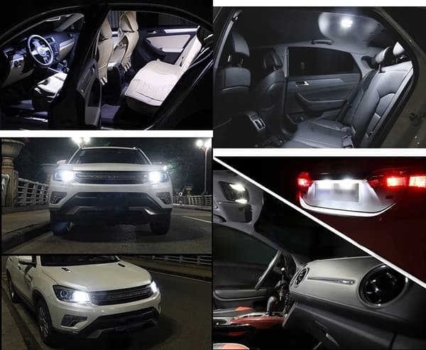 LED-pære W5W T10 parkeringslygter 24 LED silikonestrøm