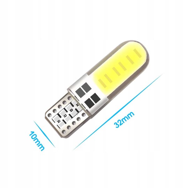 LED-LAMPA W5W T10 PARKERINGSLAMPA 2 LED COB KILISEMELKNING
