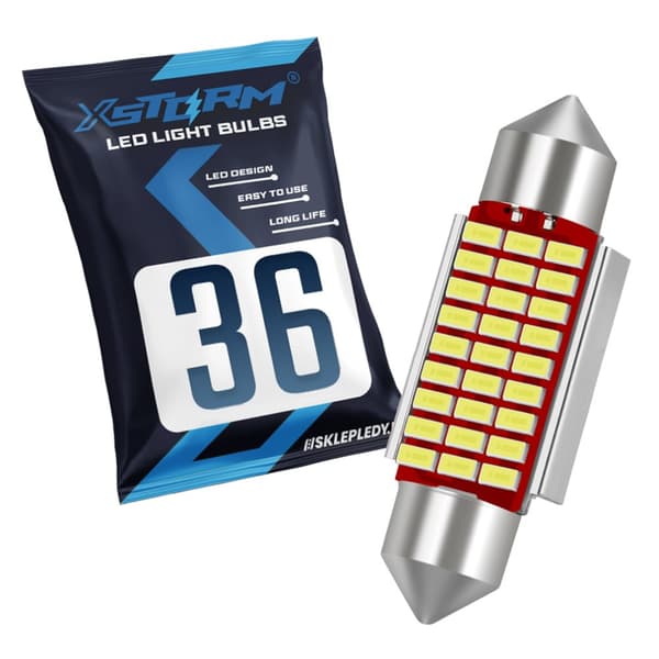 LED-RØRPÆRE 36MM C3W C5W 27SMD CANBUS STÆRK