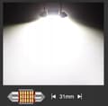Miniatyrbild 8 av 11: LED-RÖRGLOPP 31MM C3W C5W 18SMD CANBUS STARK