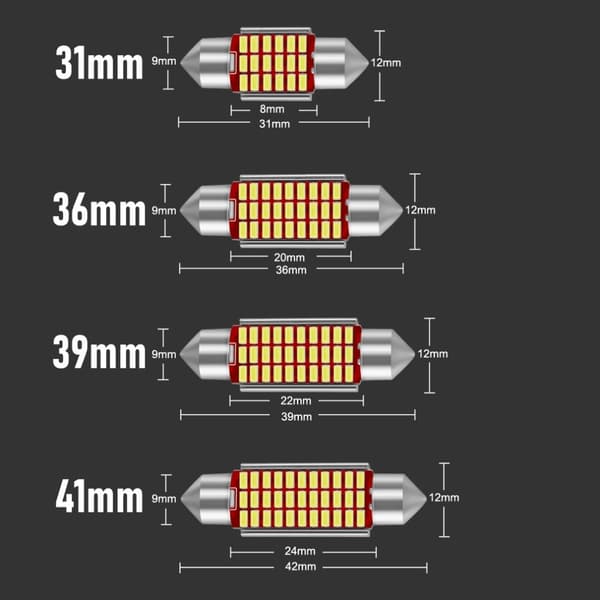 LED-RÖRGLOPP 31MM C3W C5W 18SMD CANBUS STARK