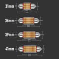 Miniatyrbild 9 av 11: LED-RÖRGLOPP 31MM C3W C5W 18SMD CANBUS STARK