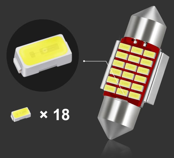 LED-RÖRGLOPP 31MM C3W C5W 18SMD CANBUS STARK