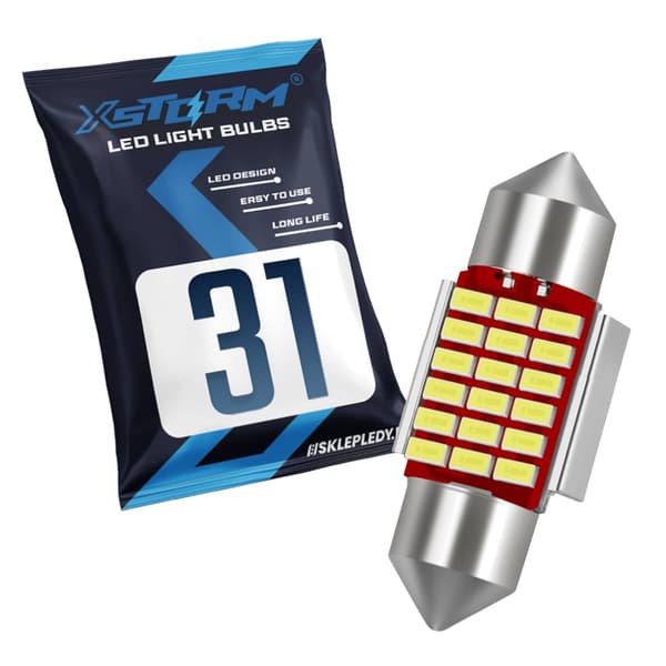 LED-RÖRGLOPP 31MM C3W C5W 18SMD CANBUS STARK