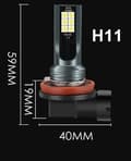 Miniatyrbillede 6 af 8: LED-pære H11 35W 3000LM 12V kørelys 12 SMD