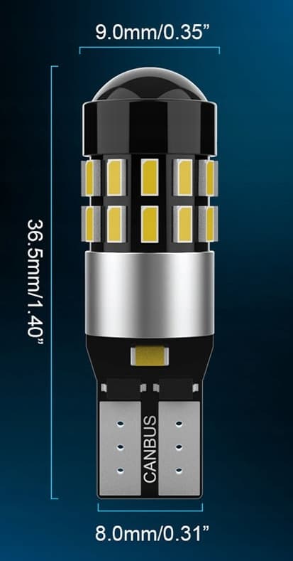LED-LAMPOR W5W T10 CANBUS PRO 12V 24V