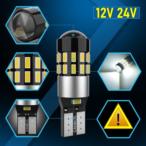 LED-LAMPOR W5W T10 CANBUS PRO 12V 24V